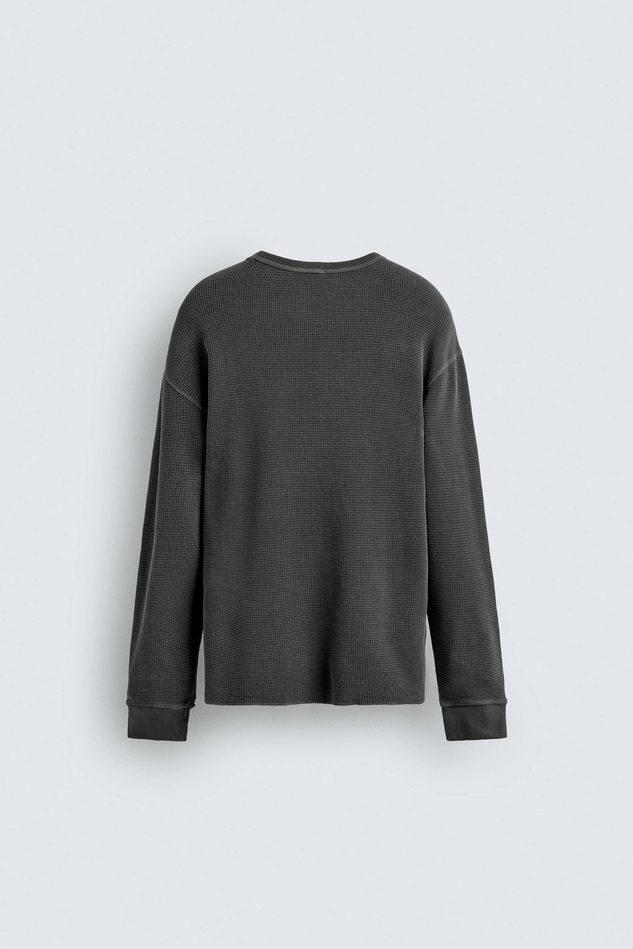 WASHED WAFFLE KNIT T-SHIRT